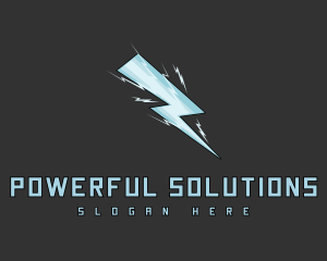 Ice Blue Lightning logo design