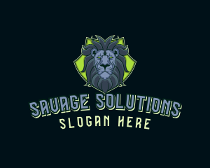 Lion Gaming Shield logo design