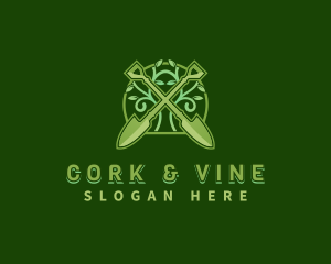 Shovel Vine Plant logo design