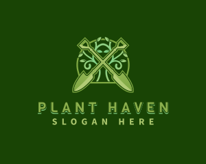 Shovel Vine Plant logo design