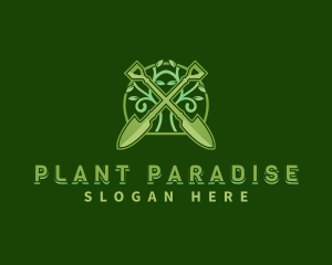 Shovel Vine Plant logo design