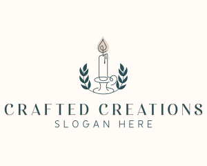 Candle Wreath Wellness logo design