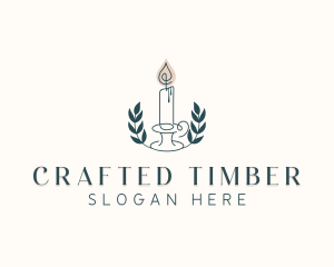 Candle Wreath Wellness logo design