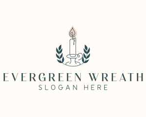 Candle Wreath Wellness logo design