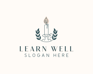 Candle Wreath Wellness logo design