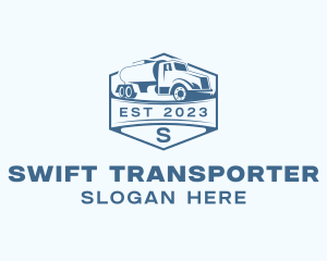 Fuel Truck Transportation logo design