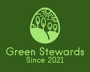 Green Field Egg logo design