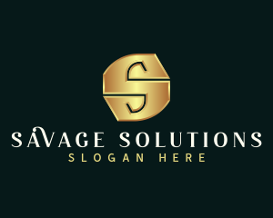 Deluxe Luxury Letter S logo design