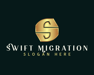 Deluxe Luxury Letter S logo design