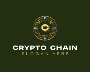 Crypto Tech Bitcoin logo design