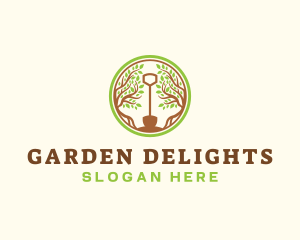 Shovel Tree Garden logo design