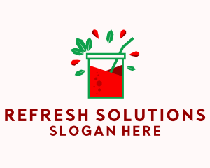 Geometric Red Coolers logo design