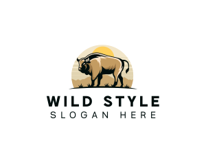 Wild Bison Mountain logo design