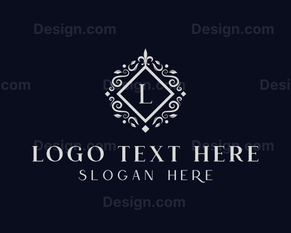 Floral Diamond Ornament Logo