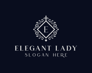 Floral Diamond Ornament logo design