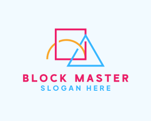 Colorful Geometric Shapes logo design