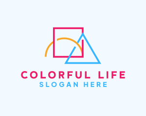 Colorful Geometric Shapes logo design