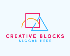 Colorful Geometric Shapes logo design