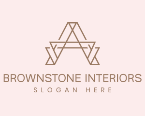 Brown Real Estate Letter A logo