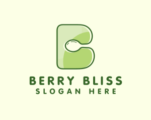 Vegan Spoon Letter B logo design