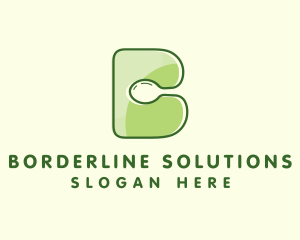 Vegan Spoon Letter B logo design