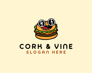 Cool Sunglasses Burger logo design