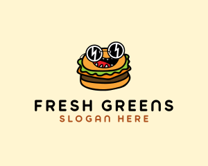 Cool Sunglasses Burger logo design