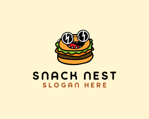 Cool Sunglasses Burger logo design