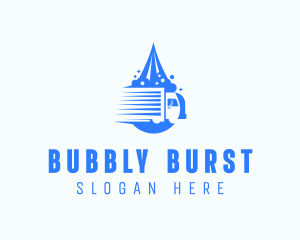 Truck Car Wash Bubbles logo design