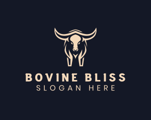 Horns Bison Animal logo