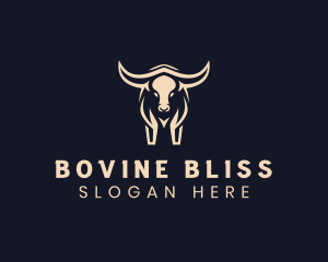 Horns Bison Animal logo design