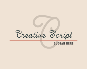 Script Apparel Brand logo design