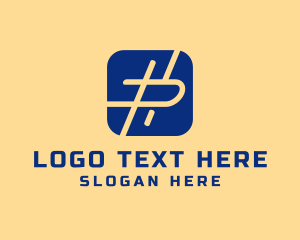 Social Media - Letter P Mobile App logo design