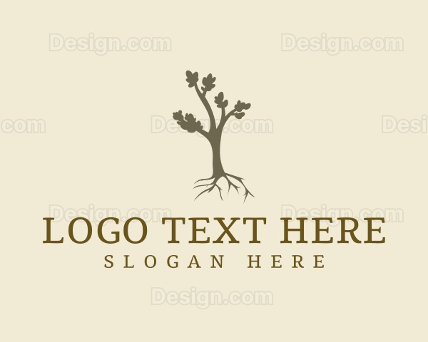 Growing Tree Root Logo