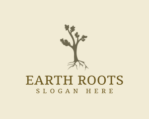 Growing Tree Root logo design