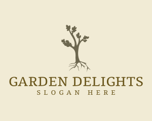 Growing Tree Root logo design