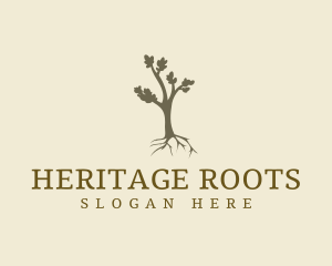 Growing Tree Root logo design