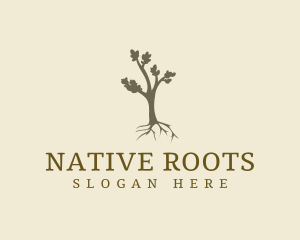 Growing Tree Root logo design