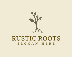 Growing Tree Root logo design