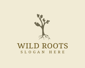 Growing Tree Root logo design