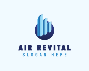 Ice Air Ventilation Graph logo design