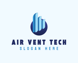 Ice Air Ventilation Graph logo design