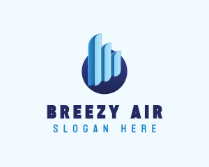 Ice Air Ventilation Graph logo design