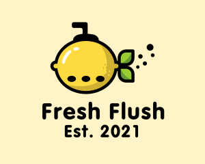 Lemon Fruit Submarine  logo design