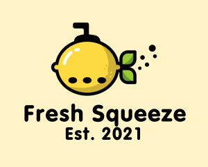 Lemon Fruit Submarine  logo design