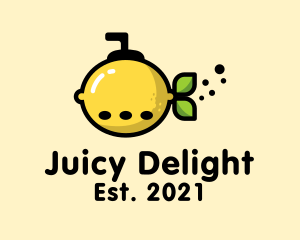 Lemon Fruit Submarine  logo design