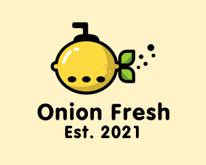 Lemon Fruit Submarine  logo design