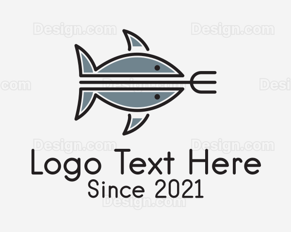 Tuna Fishing Trident Logo