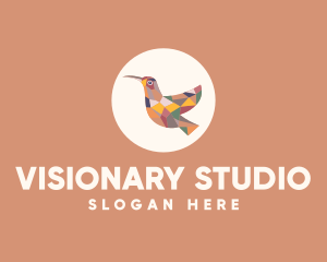 Stained Glass Hummingbird logo