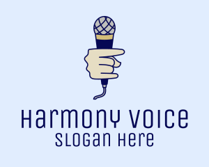 Vocalist Microphone Hand  logo